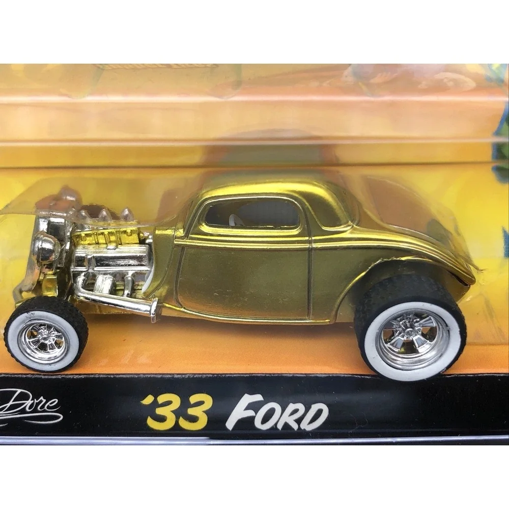 Jada Road Rats Rick Dore Series 1933 33 Ford Gold Diecast Rubber Tires 1/64‎